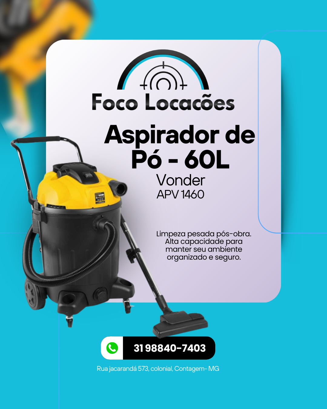 Aspirador de Pó 60L Vonder APV 1460