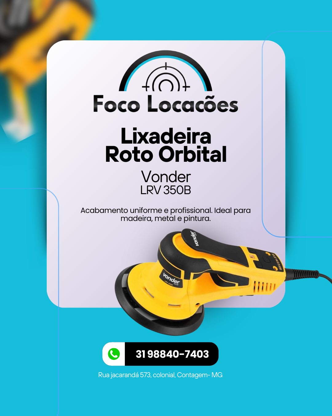 Lixadeira Roto Orbital Vonder LRV 350B