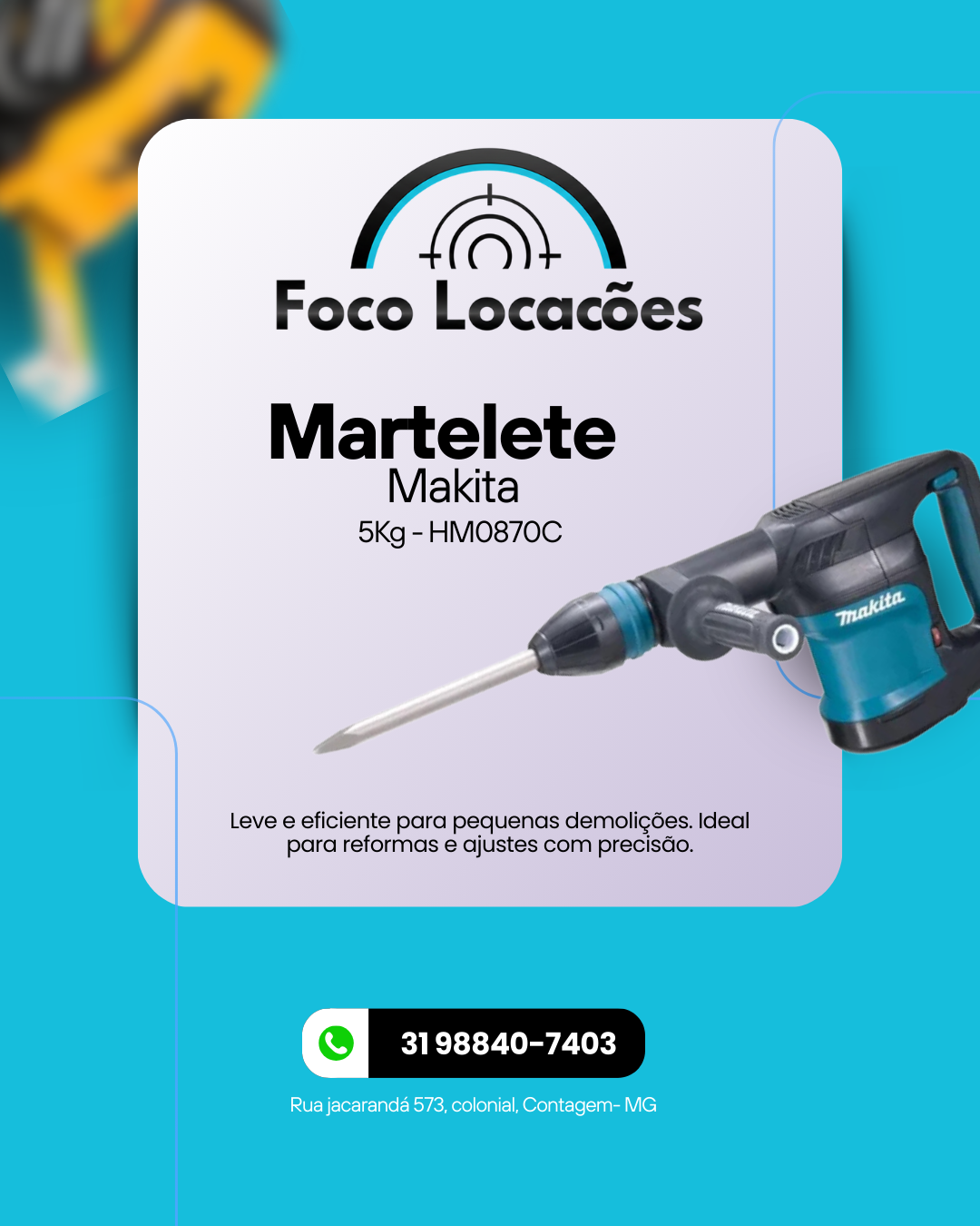 Martelete 5kg Makita HM0870C