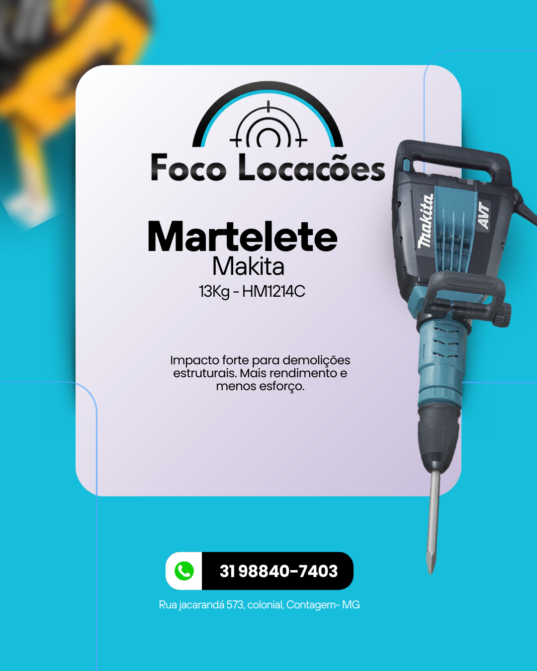 Martelete 13kg Makita HM1214C