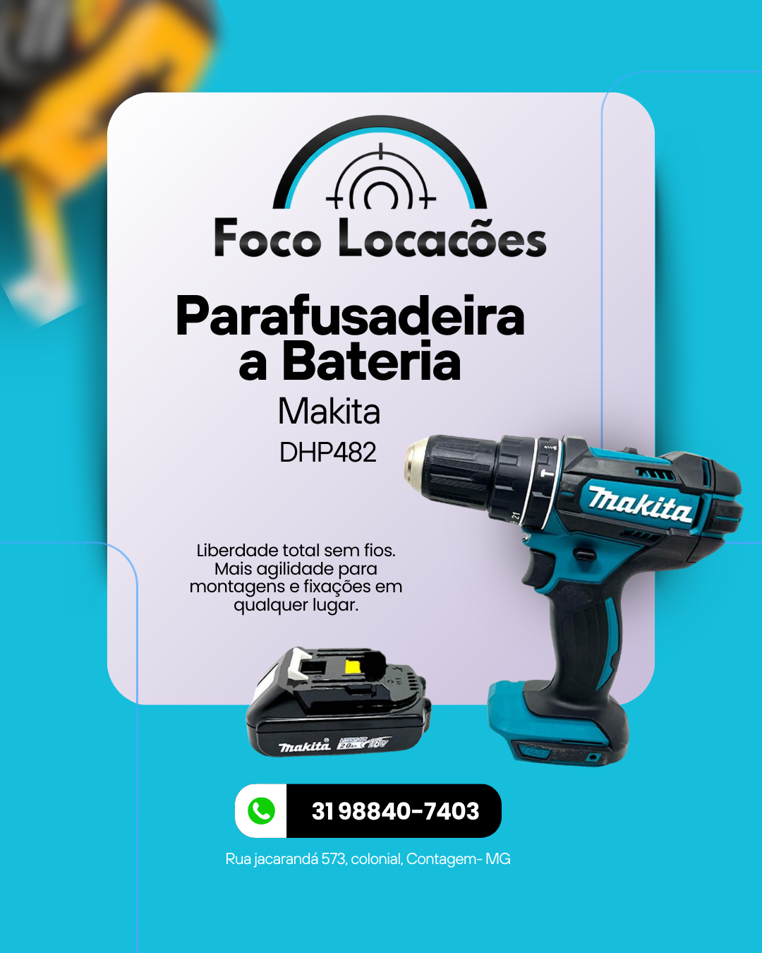 Parafusadeira a Bateria Makita DHP482